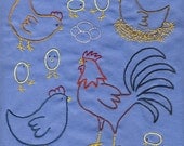 Chicken Embroidery pattern PDF