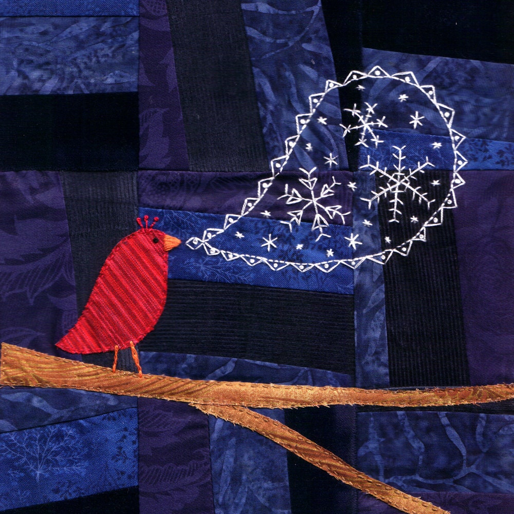 Snow's Coming embroidery pattern PDF