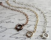 Extender chains - Gold, rose gold or silver chain extenders