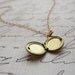 Tiny round locket - Simple locket gold necklace