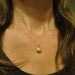 Tiny round locket - Simple locket gold necklace