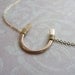 Lucky rose gold horseshoe necklace - petite gold horseshoe necklace