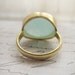 Chalcedony gold ring - mint green ring - Simple gold rings - Mothers Day Sale