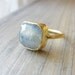 Cushion cut labradorite ring - labradorite gold ring - simple, petite gold gemstone ring - Mothers Day Sale
