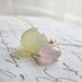 Lavender and green chalcedony necklace - pink and green necklace