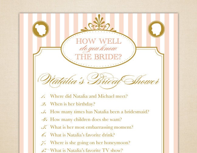 Almost Newlywed Game Questions Bridal Shower