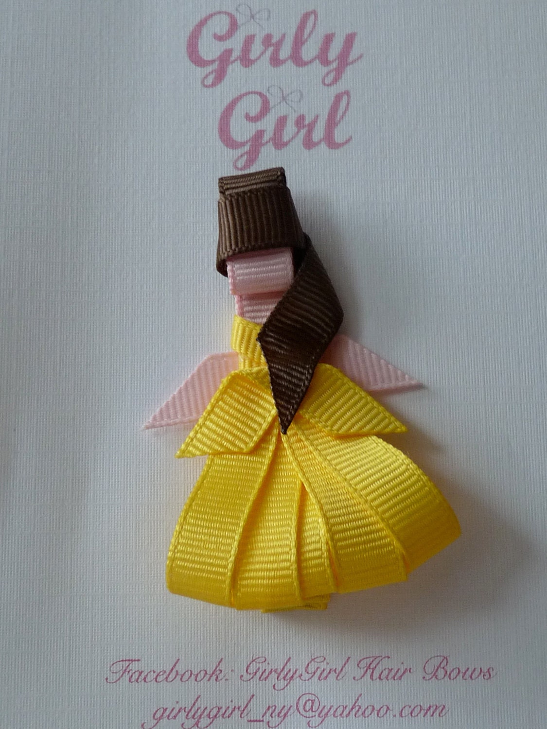 Princess sculpture hair clip - Belle