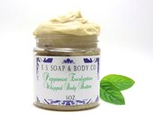 Peppermint Eucalyptus Whipped Body Scrub - with Shea Butter & Brown Sugar