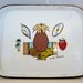 Vintage 1950s Georges Briard AMBROSIA Pineapple Enamelware Tray-11" x 9"-Eames Era