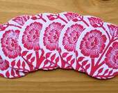 Six Block Printed Coasters