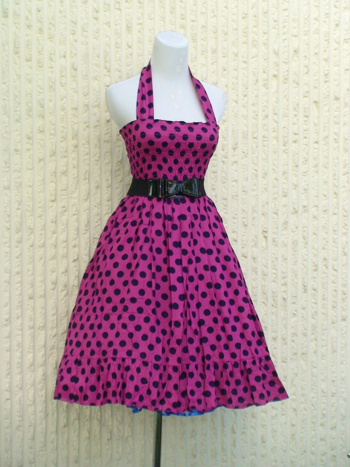 Vintage inspired Retro Rockabilly swing summer dress - in Red Wine