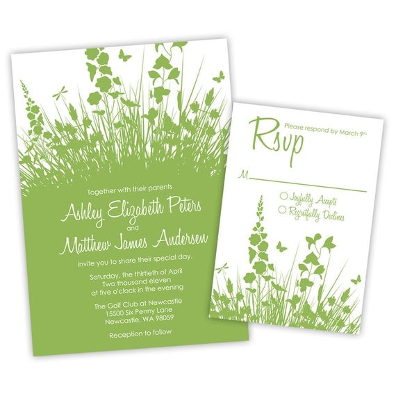 Secret Garden Wedding Invitations