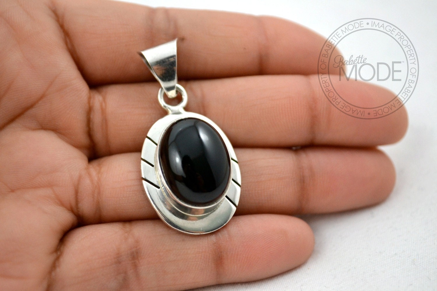Black Onyx Pendant Silver