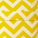 Large Yellow Chevron Print Floor Pouf
