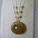 Vintage Locket Necklace with Swarovski Pearls