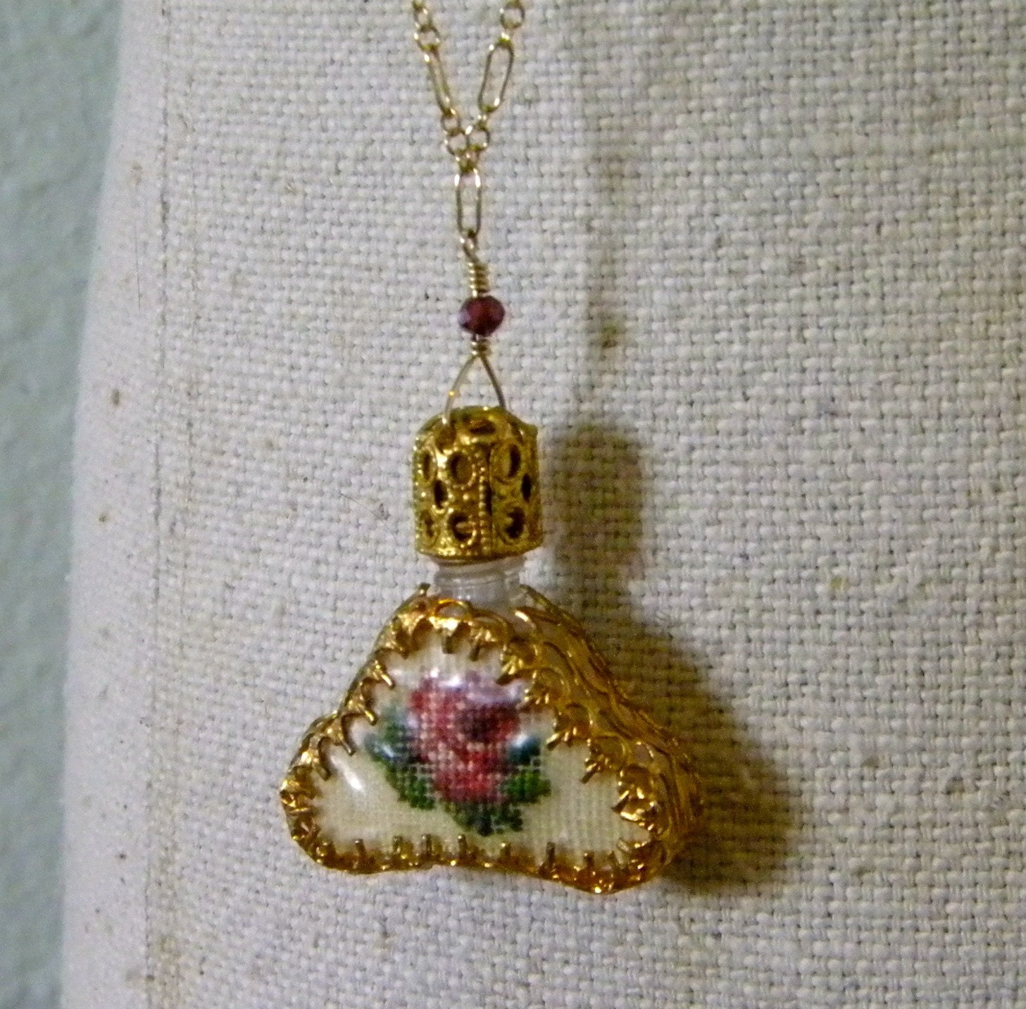 Antique Perfume Bottle Necklace