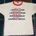 Vintage 1980s Triple U Unwilling Unknowing Ungrateful Office Worker Novelty T-shirt 80s