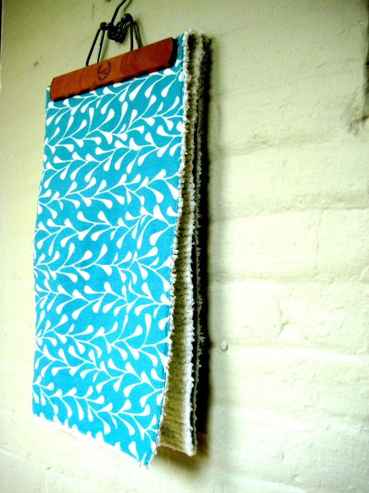 baby blanket - comfy teal chenille branch - kyandkin