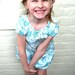 girls dress - teal floral bubble- 12m, 18m, 2T, 3T, 4T, 5T - kyandkin