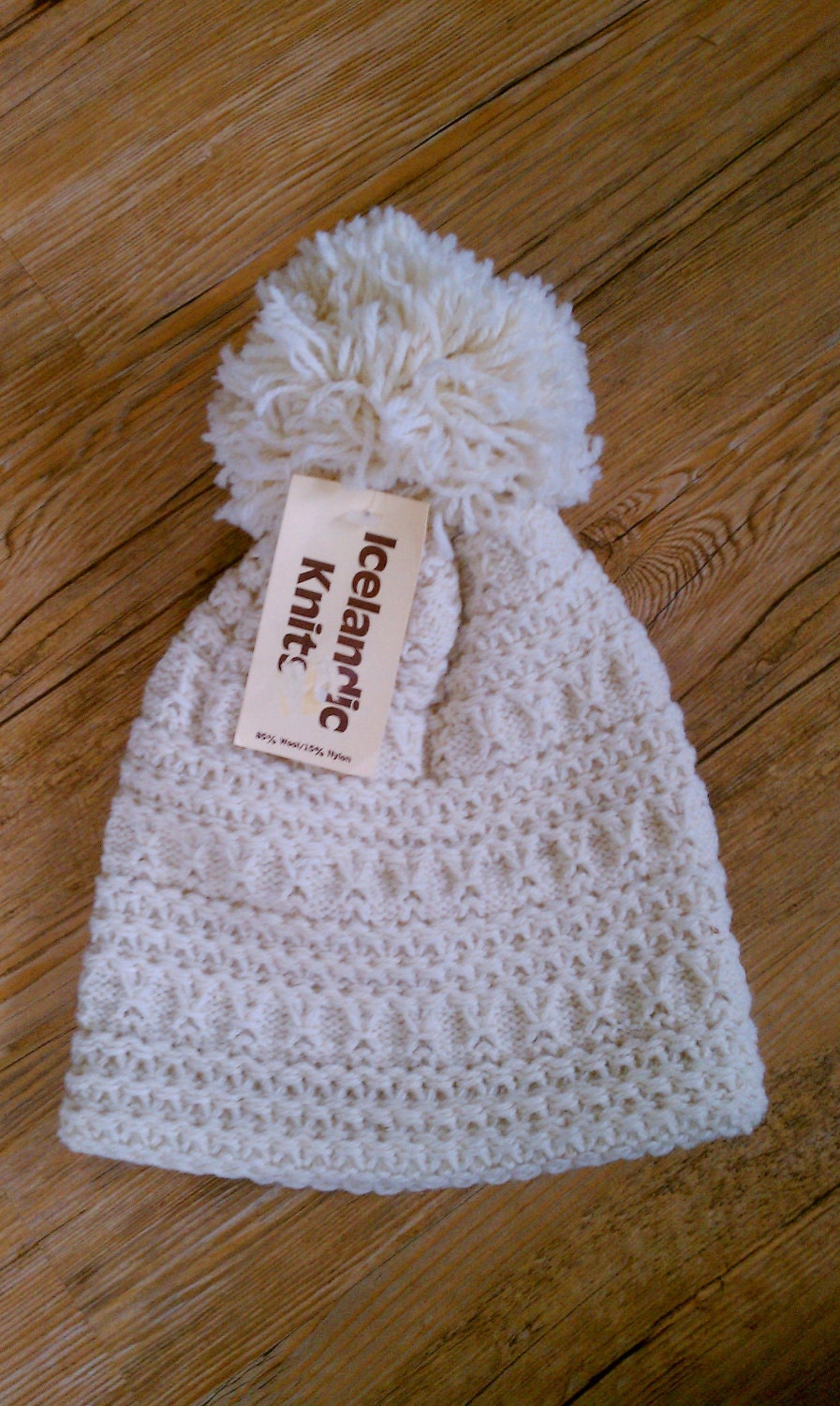 Vintage Icelandic Knits Ski Hat / Icelandic Knit Hat / Ragga Wool Yarn Hat