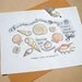 Beach Art .Shells Quote Print. Pastel Wall Art 8x10