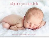 baby girl or boy birth announcement photo birth announcement modern - sweet