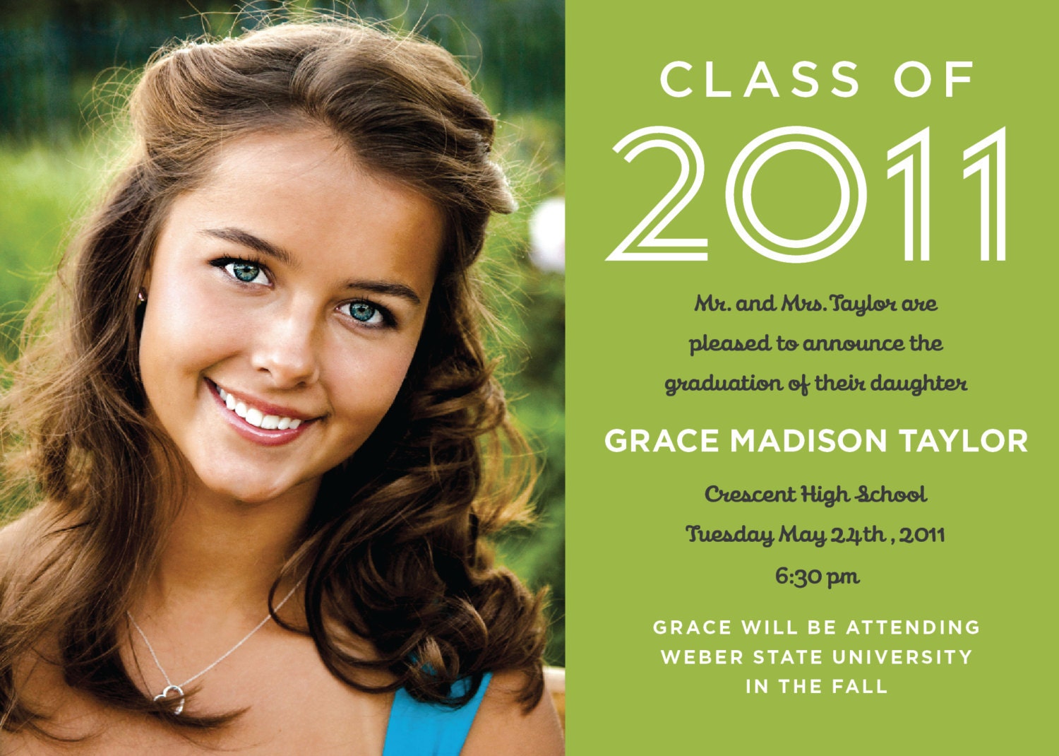 custom photo graduation announcement