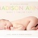 baby girl or boy photo birth announcement - modern pastel chic