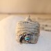 Yarn Wrap Wood Swedish Pewter Pendant OOAK