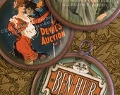 Victorian Theater Posters - 1.5 Inch Circles - Digital Collage Sheet - Download & Print