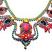 One of a Kind Hand painted Vintage Rhinestone Necklace - Example