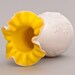 Vintage Kanawha Milk Glass Vase With Yellow Casing