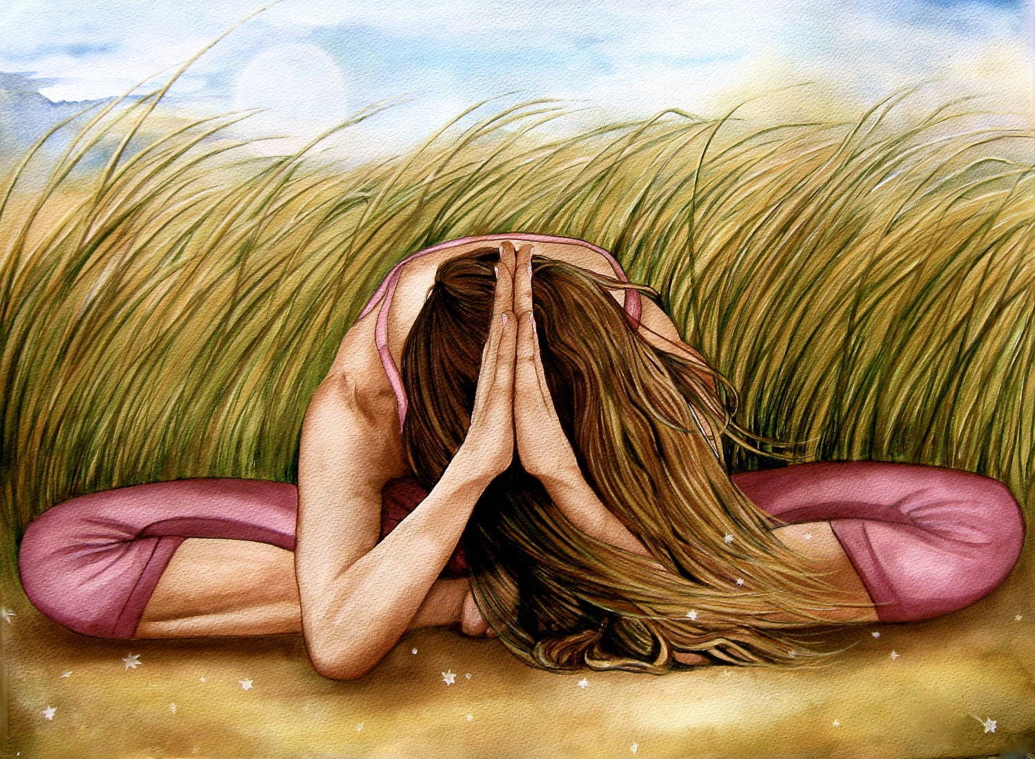 Yoga art print set special.