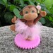 CUSTOM Ballerina monkey figurine