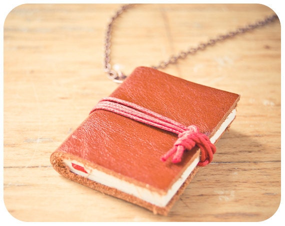 Book necklace - Rusty mood. Last copy