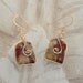Red Creek jasper wire wrapped earrings. 14K gold filled wire.