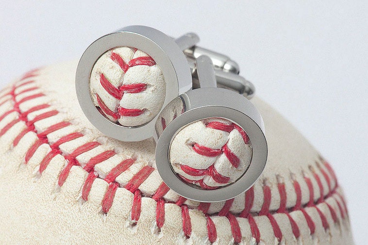 Blue Jays GAME USED Baseball Cufflinks w/ Gift Bag