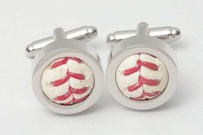 Yankees 2008 Final Season GAME USED Baseball Cufflinks