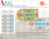 Alice in Wonderland Vintage Tea Party Printables - Favor Hang Tag Birthday Package - DIY Print - Alice's Tea Party Il_170x135