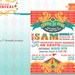 Vintage Circus Carnival Printable Baby Shower Invitation - DIY Print - Cirque du Bebe