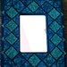 Stained Glass MOSAIC MIRROR - Bluegreen Van Gogh Glass