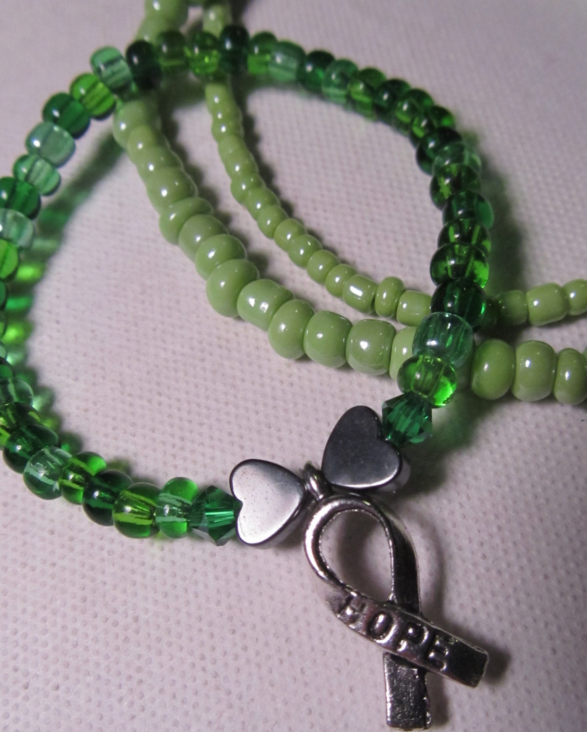 Child's bracelet, for kidney cancer awareness.