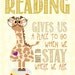 Read children's room print - Giraffe from the safari series