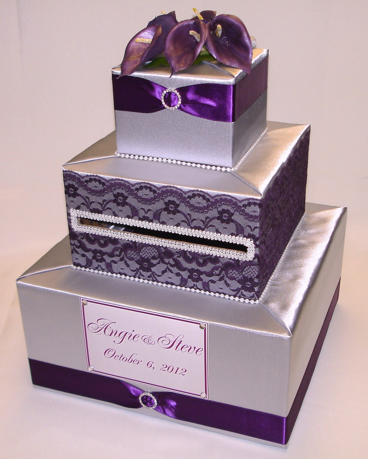 Elegant Custom Made Wedding Card Box-any design/color