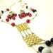 Vintage Mod Necklace and Clip Earring Set Red, White and Blue 60's (item 24)