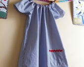 UPcycled Shirt Dress - Marine Stripes - 5-6T