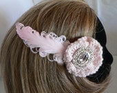 Pink Feather Hairclip Pink Fascinator