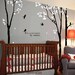 trees wall decal office wall decal flying birds wall decal children wall sticker Art  Mural Wall Hanging wall decor- 3 Birch Trees set
