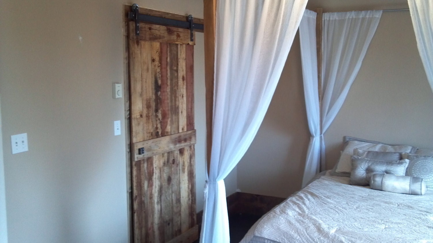 Sliding Barn Door and Complete Steel Track Kit