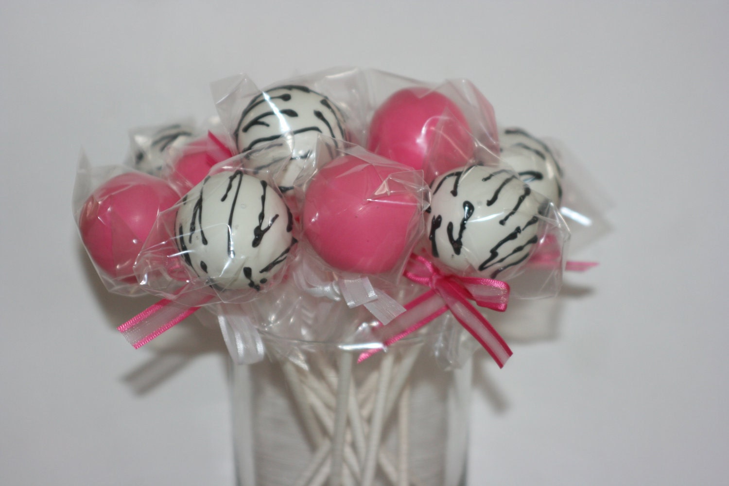 Zebra & Pink Cake Pops